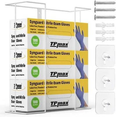 Produktbild von Famanu Organizer für Taschentücher, Handschuhe und Papiertücher - Halter für bis zu 3 Boxen mit Montagezubehör