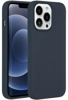 Imagen del producto de Funda Trasera de Silicona Líquida para Apple iPhone 13 Pro - Azul oscuro