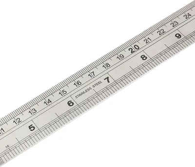 Produktbild von Edelstahlmaßstab, metrisch-sae, 600 mm