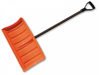 Produktbild von Bradas Schneeschieber mit Metallstiel schwarz/orange