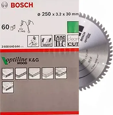 Produktbild von Bosch HM Sägeblatt 254x2,8x30mm Z=60 WZ Optiline Wood