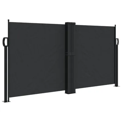 Image de vidaXL Store latéral extensible noir 120x1000 cm