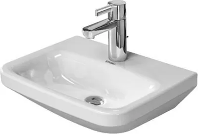 Zdjęcie produktu dla Duravit DURASTYLE umywalka bez przelewu, z otworem na baterię, 450 x 335 mm, 1 otwór na baterię, biała