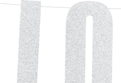 Produktbild von Love Buchstaben Banner Girlande 21x55cm mit Glitzer silber