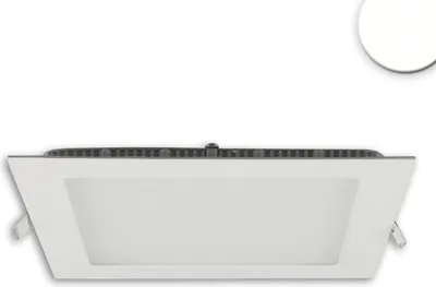 Produktbild von ISOLED LED Downlight, 15W, eckig, ultraflach, blendungsreduziert, weiß, neutralweiß, dimmbar CRI90