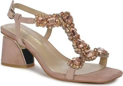 Produktbild von Alma En Pena Damen Sandalen V240711PK rosa mit Kristallen 7 cm Absatz