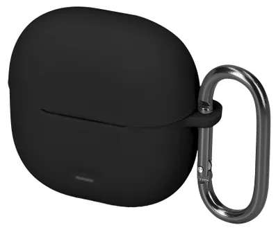 Produktbild von kwmobile Schutzhülle für Xiaomi Redmi Buds 8 Lite Hülle - TPU Silikon Case für Kopfhörer Ladecase - stoßfestes Cover mit Karabiner - Schwarz