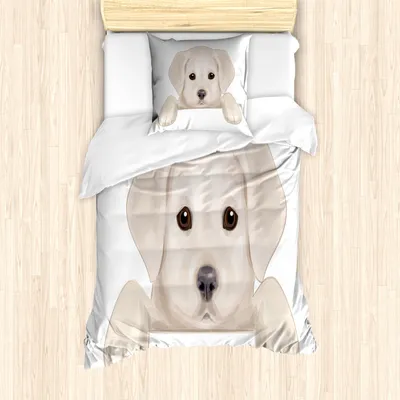 Produktbild von ABAKUHAUS Baby Mantele, Welpen Verstecken Paws, Milbensicher Allergiker geeignet mit Kissenbezügen, 135 cm x 200 cm - 80 x 80 cm, Tan Braun Dunkel Taupe