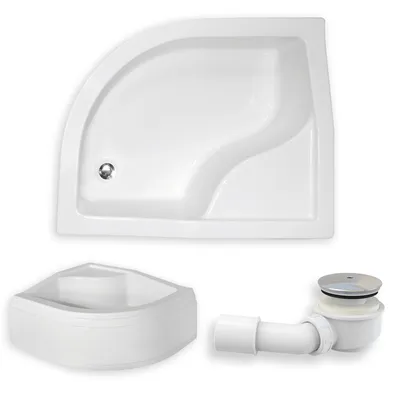 Zdjęcie produktu dla Brodzik Prysznicowy Asymetryczny 120x85x45 Lewy z Obudową Akrylową, Akrylowy, Gładki | Syfon odpływ ⌀50 mm + nogi (stelaż) | BADLAND MAXI