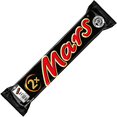 Productafbeelding van Mars melkchocolade gevuld met een fijne candy-crème en karamel, 2 stuks van 35 gram