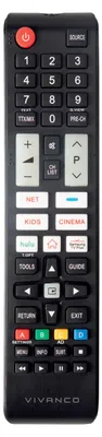 Produktbild von ViVanco™Gebrauchsfertige Ersatzfernbedienung für Samsung - Schwarz, TV, IR Wireless, Drucktasten, Schwarz