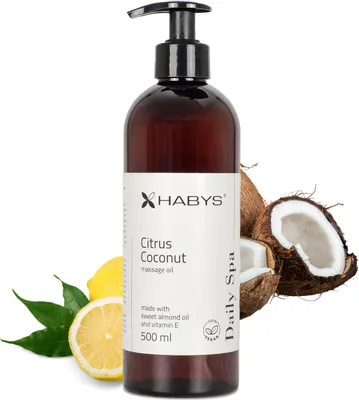 Produktbild von Habys Body Massage Oil Spa Zitrus Kokosnuss, 500 ml