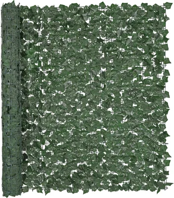 Obrázek produktu pro Břečťanový plot, 1500 x 2490 mm, rostlinná stěna, zelený břečťanový plot se zesíleným spojením, umělý živý plot s listy vinné révy jako dekorace pro zahradu, dvůr a terasu