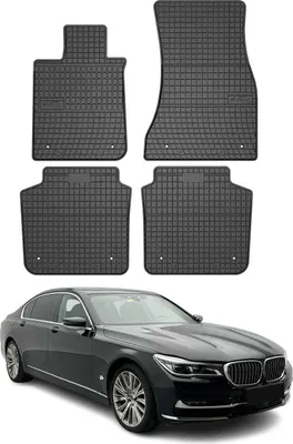 Obrázek produktu pro 2015-2022 BMW řady 7 G12 Podlahové rohože gumové černé 4 ks