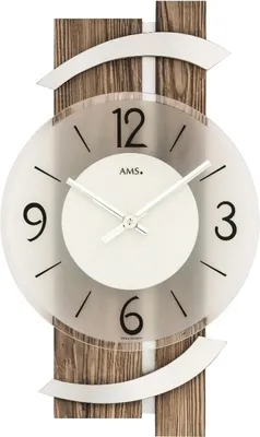 Zdjęcie produktu dla Zegar ścienny nowoczesny 40 cm x 23 cm x 6 cm - AMS Model: 9545