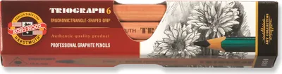 Produktbild von KOH Graphitstifte Triograph Jumbo Natur 5,6 mm HB 6er