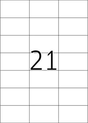 Produktbild von Etiketten A4, 70 x 42,3mm, weiß, 500 Blatt