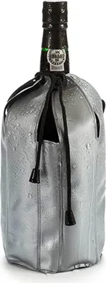 Obrázek produktu pro CHLADÍCÍ OBAL NA LÁHEV s šňůrkou, šedý, chladicí manžeta, chladicí obal na šampaňské, chladicí manžeta, chladicí obal na víno, chladicí vložky, chladicí obal na sekt, nápoje 62