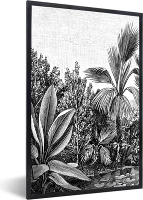 Produktbild von MuchoWow® Gerahmtes Poster Pflanzen - Natur - Gestaltung - Illustration - Ernst Haeckel 20x30 cm - Poster mit Schwarzem Bilderrahmen Wandposter Rahmen Foto Bilder - Drucken - Bilder Poster im Rahmen