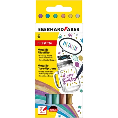 Produktbild von Filzstifte Metallic 6er Etui Faber-Castell