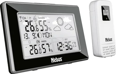 Immagine prodotto di Stazione meteorologica wireless MEBUS 15x9,6x2,2cm