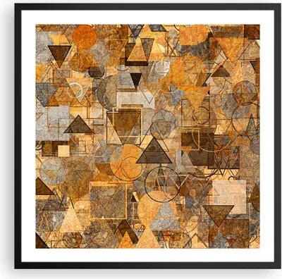 Produktbild von Gerahmtes Poster - Schwarzer Rahmen - Abstraktion modern - 60x60 cm - Wand Bild - Wanddeko - Wandbilder - Kunstposter - Wandposter - Bilderrahmen - Bilder - Kunstdruck - Wandbild - P2BAC60x60-4021