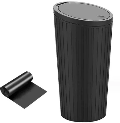 Image de Mini-poubelle à couvercle - mini-poubelle pratique pour porte-gobelets - avec couvercle