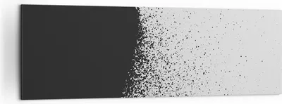 Produktbild von Bild auf Leinwand - Leinwandbild - Einteilig - Abstraktion Schwarzweiß Geometrie - 160x50cm Wand Bild Wanddeko Wandbilder Leinwanddruck Bilder Wanddekoration Leinwand bilder AB160x50-4922