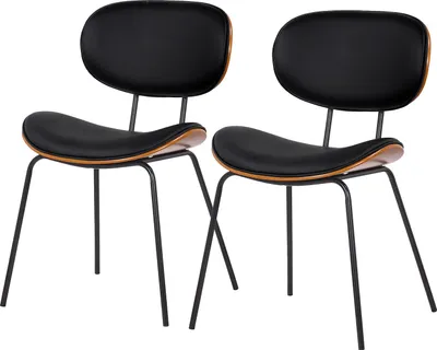 Produktbild von home24 Esszimmerstuhl - 2er-Set - Kunstleder / Eisen