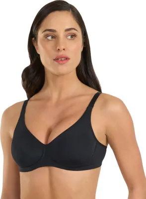 Produktbild von Spiman Damen gepolsterter Mikrofaser BH ohne Bügel, Schwarz ohne Bügel, Gr. 85B