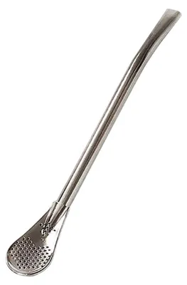 Produktbild von Cebador - Bombilla Mate Tee Gringo - Hochwertiger Edelstahl, 15,5 cm Lang, Leicht Gebogen - Effektiver Siebfilter Für Optimale Filterung