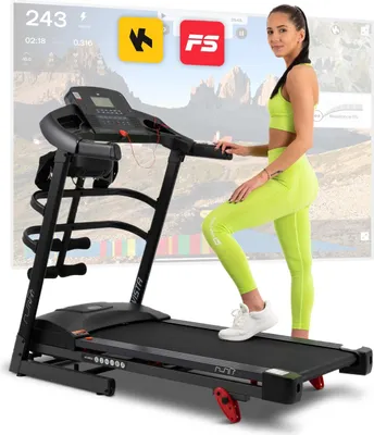 Produktbild von Hop-Sport HS-1500LB Laufband für Zuhause klappbar elektrisch – mit App-Steuerung, LCD Display und 12 Programmen, bis 16km/h – inkl. Massagegürtel