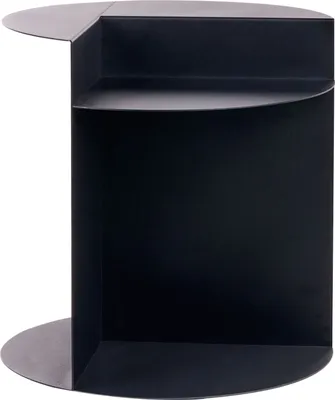 Produktbild von BELIANI Beistelltisch Schwarz Metall Rund Geometrische Form mit Ablage Designer Tisch Wohnzimmer