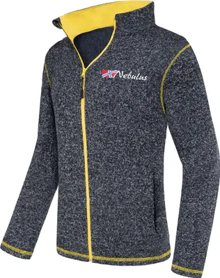 Produktbild von Nebulus Fleecejacke TANNA Herren, warme Fleece Jacke, mit langem Full-Zip Reißverschluss, P5188 - Herren, navy-gelb, S