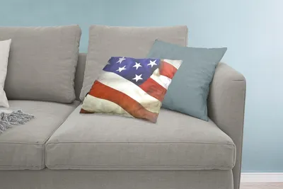 Produktbild von MuchoWow® Zierkissen Sofakissen Wohnzimmer Dekokissen 60x40 cm Klassische Flagge Vereinigte Staaten - Kopfkissen - Polster mit Foto