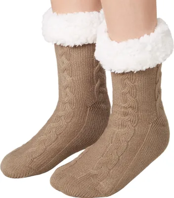 Produktbild von Kuschelsocken mit Muster braun - 47-50