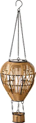 Produktbild von Northpoint LED Solar Laterne Heißluftballon Windlicht Garten Dekoration Rattan