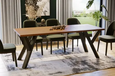 Produktbild von Endo-Möbel Esstisch Pier 130cm - 210cm erweiterbar ausziehbar Metallgestell Küchentisch (Stirling Eiche)