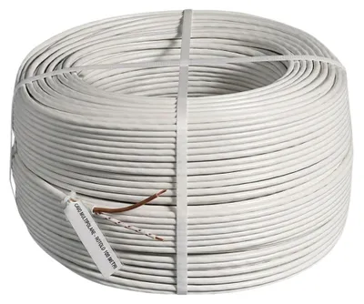 Immagine prodotto di Cavo Citofonico Rotolo 100 Metri Con 2 Fili Intrecciati Isolati 2x0,50 Colore Grigio
