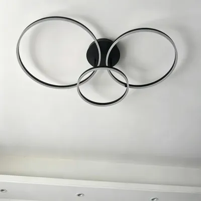 Produktbild von 76W LED Deckenleuchte 84CM Lichtspeicherfunktion Dimmbar mit Fernbedienung & APP 3000K-6500K 3 Ring Wohnzimmerlampe Deckenleuchten für Schlafzimmer