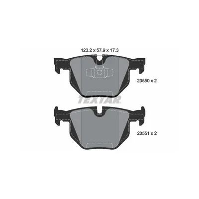 Produktbild von Textar Bremsbeläge hinten für BMW 3 + Touring Coupe Cabriolet X1 + xDrive Teves