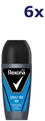 Produktbild von 6x Rexona Deo Roll-on Men - Cobalt Dry 50 ml