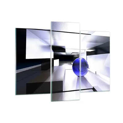 Produktbild von Bilder auf glas - Grafik kugel geometrie - 130x100cm - Glasbilder - Wandbilder - Kunstdruck - zum Aufhängen bereit - Wanddekoration aus Glas - Glas Bilder - Wandbild auf Glas - GCB130x100-2368