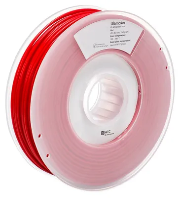 Image de Cartouche de filament PLA Ultimaker - 2,85 mm - Rouge - 750 g