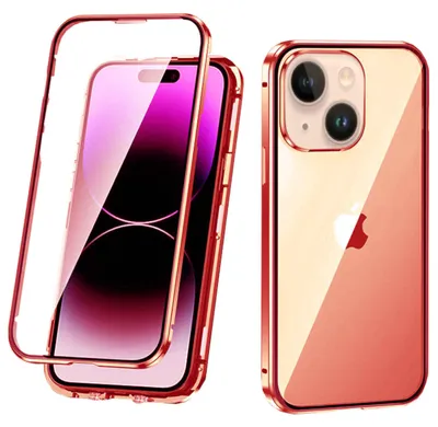 Immagine prodotto di Per Apple iPhone 14 Mobile Phone Case Magnetic Glass Bumper Case Cover Nuovo