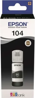 Produktbild von Epson EcoTank 104 Tinten Nachfüllset, Schwarz, Tintenstrahl, 4500 Seiten, 1 Stück