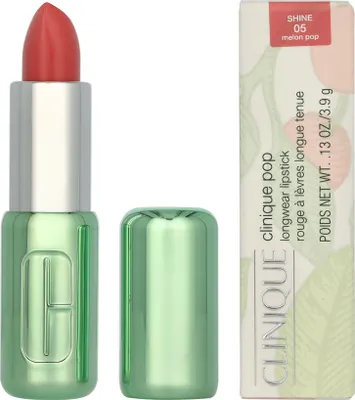 Obrázok produktu pre Clinique Pop Longwear Lipstick, Nahý, Melon Pop, 1 farba/farieb, Sfarbenie, Ženy, Lesk