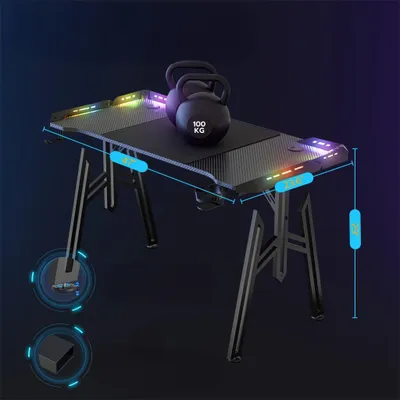 Image de Bureau de jeu - Bureau informatique - Table de travail - Conception ergonomique