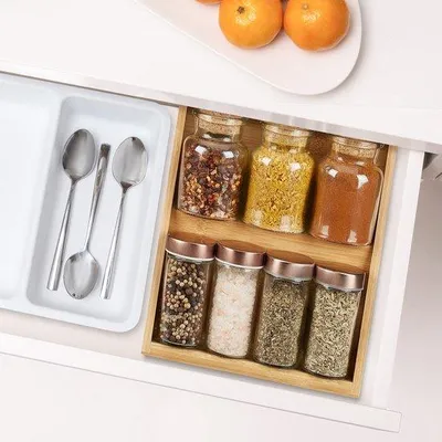 Immagine prodotto di Scaffale per erbe aromatiche da cassetto - Scaffale per erbe aromatiche estraibile - Cassetto per erbe aromatiche