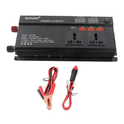 Obrázok produktu pre 4000W DC 12/24V na AC 220V LCD displej Automatický modifikovaný sínusový menič